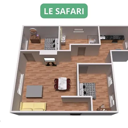 شقة Le Safari I Parking I Face Gare I Family & Confortable I Rentimmo